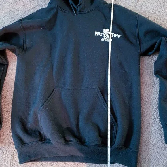 Vintage Y2K 2008 Ed Roth Rat Fink Hot Rod Black Sweatshirt Hoodie Men’s Small - Picture 5 of 7